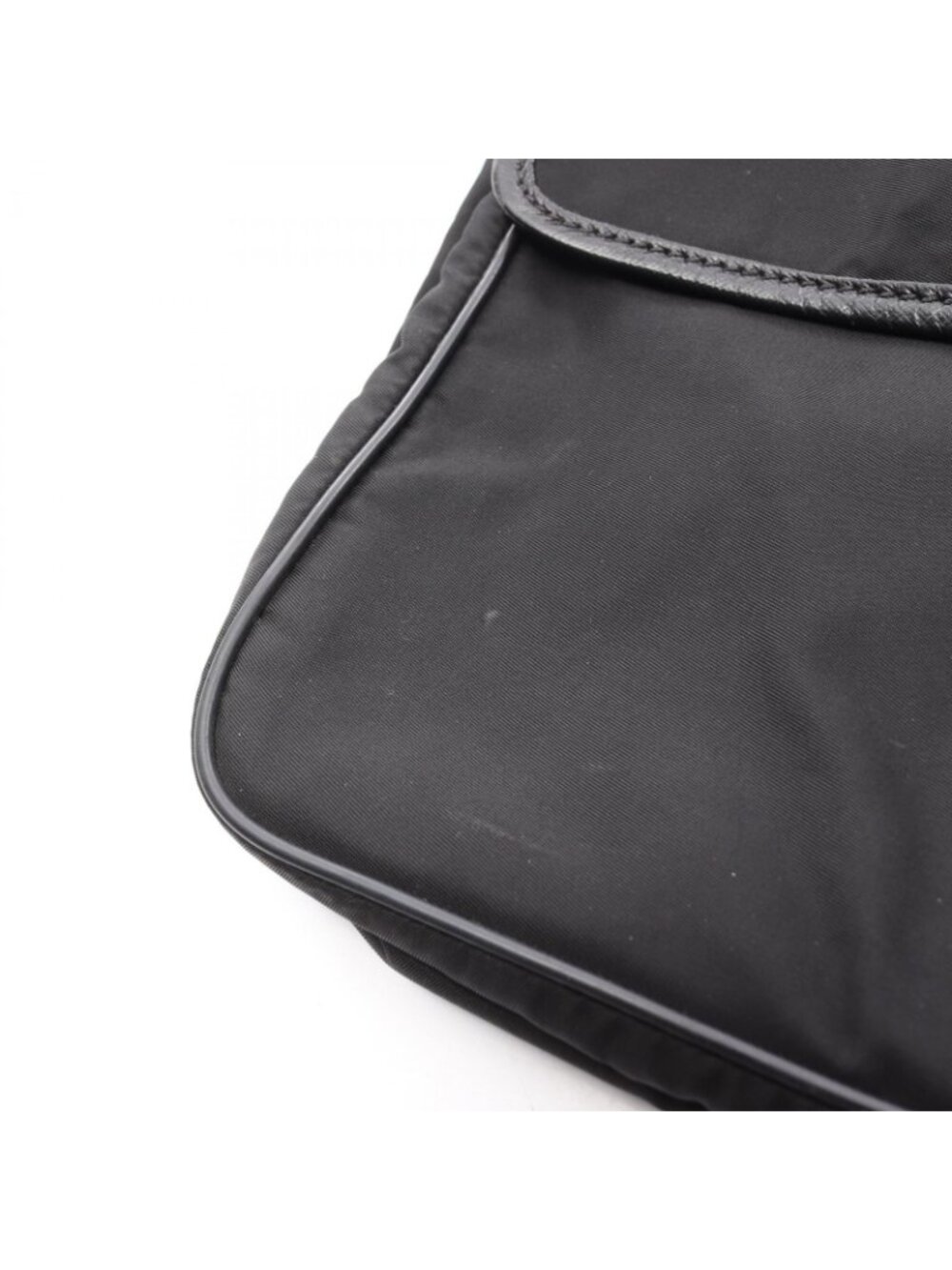 Prada Shoulder Bag Viaggio Black Nylon Saffiano Leather Triangle Logo Messenger - Picture 11 of 13
